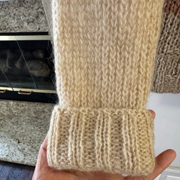 Anthropologie Far Away From Close Impasto Wool Alpaca Mohair Sweater Medium - Picture 6 of 8